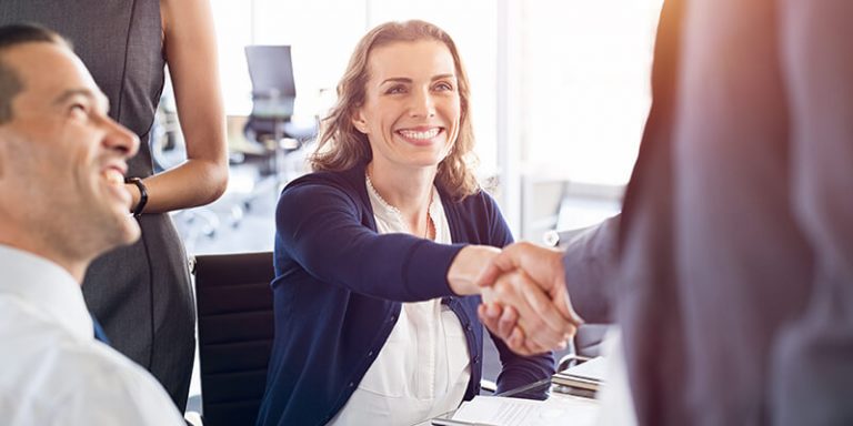 Businesswoman Shaking Hand