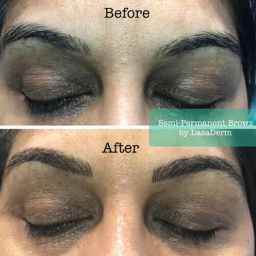 Semi permanent eyebrows