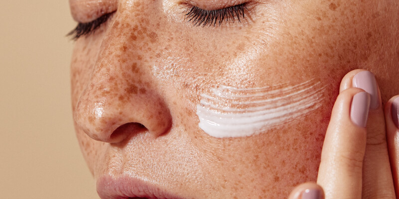 Eye cream application
